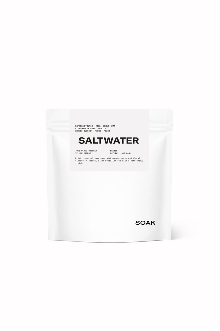 White packaging with &
